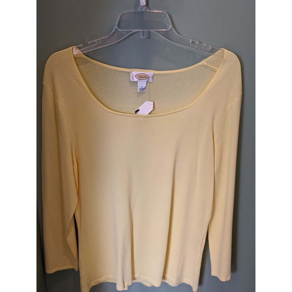 Talbots yellow long sleeve blouse -size L -Gently Used